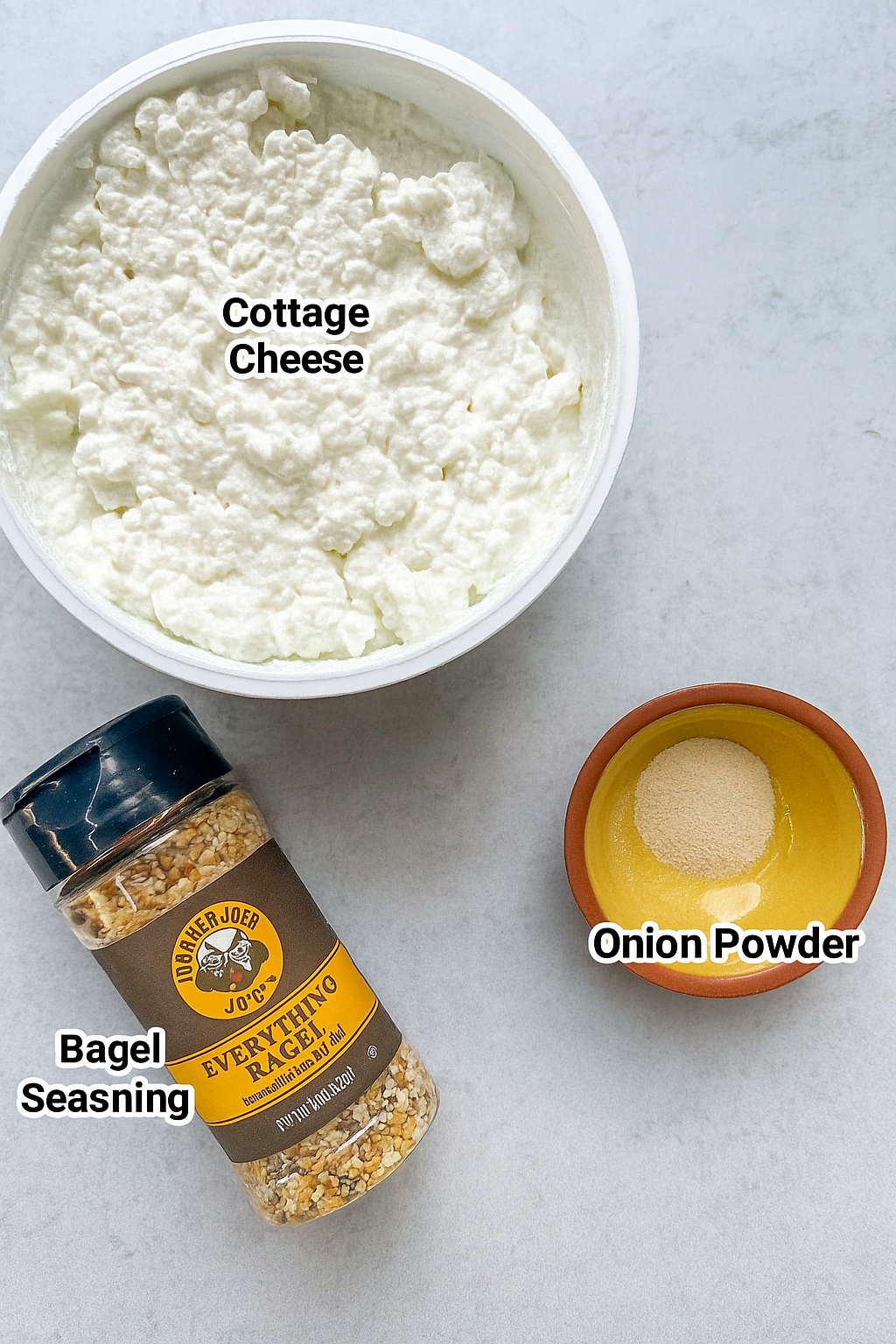low-fat-cottage-cheese-chips-ingredients low fat cottage cheese chips recipe ingredients flat lay
