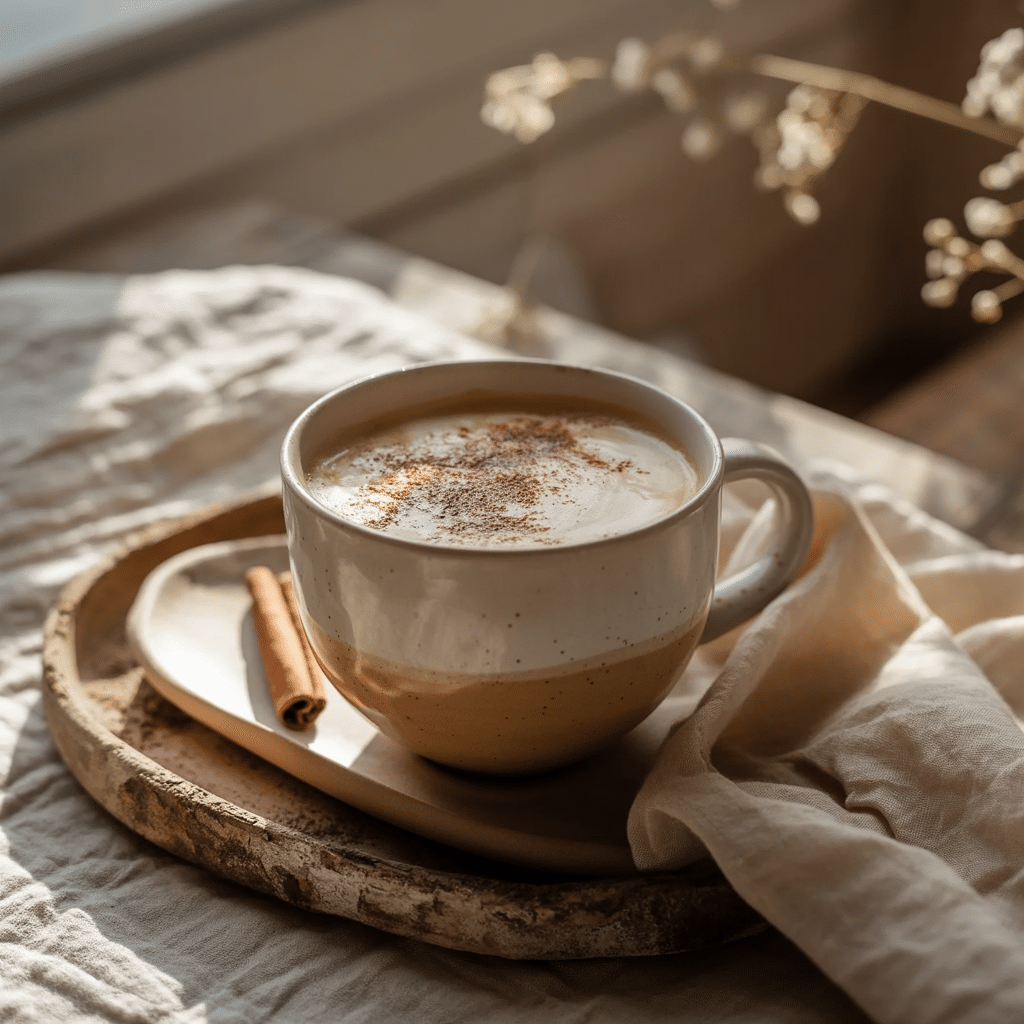 2-ingredient-coffee-loophole-recipe-rustic-presentation 2 Ingredient Coffee Loophole recipe styled on rustic tray with flowers