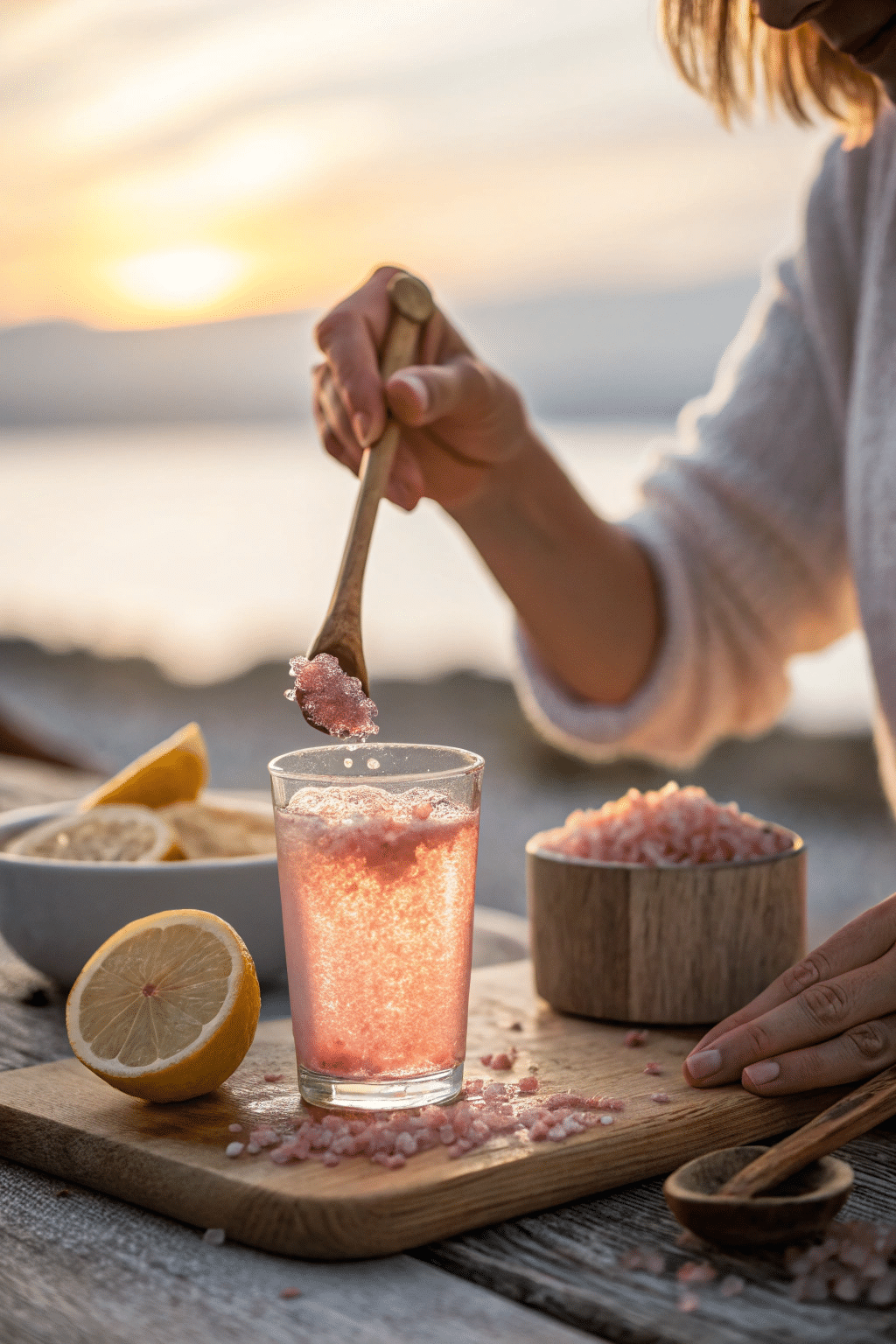 mixing-pink-salt-water.jpg Mixing pink salt into warm water