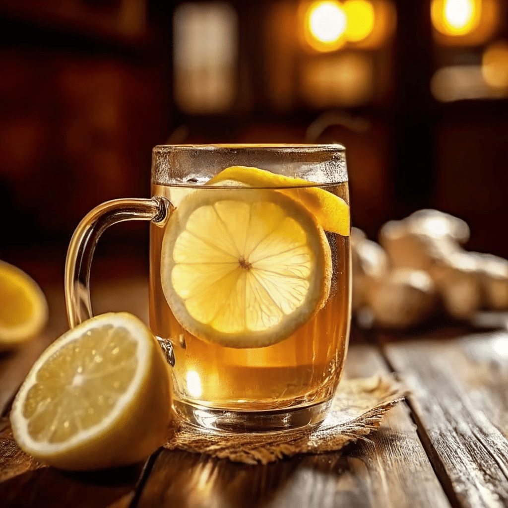 Glass of Japanese Mounjaro detox tea with lemon and mint